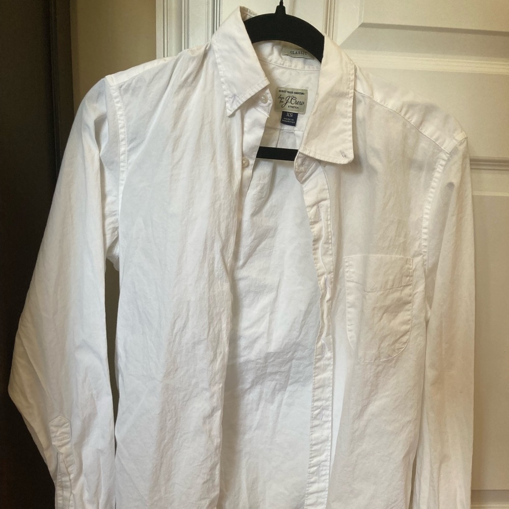 Mens J Crew button down shirt size XS white